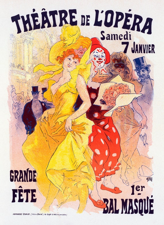 Jules Cheret French Opera Poster: Belle Époque Art Nouveau Print