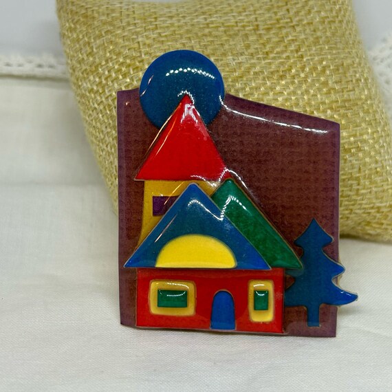 Vintage House Pins by Lucinda Handcrafted House B… - image 2