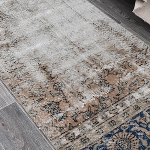 3x8 VINTAGE RUNNER RUG, 3x8 Rug, 3x8 Runner Rug, Runner Rug, 3x8 Wool Runner Rug, Handmade Rug, Soft Runner Rug, 3x8 Vintage Rug, Runner 3x8