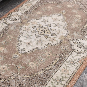 4x7 TURKISH VINTAGE RUG,4x7 Rug,Vintage Rug 4x7,Turkish Rug 4x7,Handmade Rug,Wool Area Rug, 4x7 Area Rug, Soft Rug, Rug 4x7, Muted Rug