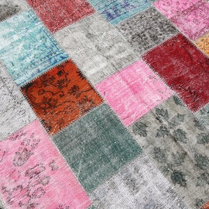 6x8 TURKISH VINTAGE RUG 6x8 Rug 6x8 Vintage Rug 6x8 Muted Rug Handmade Wool Rug 6x8 Turkish Rug 6x8 Area Rug 6x8 Faded Wool Rug 403