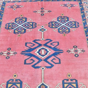 7x9 TURKISH VINTAGE RUG,7x9 Rug,7x9 Vintage Rug,7x9 Turkish Rug,Handmade Wool Rug,7x9 Wool Area Rug, Anatolian Rug, Unique Rug, 23846