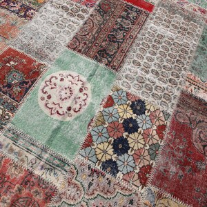 6x8 Vintage Rug 6x8 Wool Rug 6x8 Rug 6x8 Turkish Rug Patchwork Rug 6x8 Area Rug Handwoven Rug Antique Rug Vintage Rug Rainbow Rug 10598
