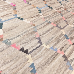 13x15 VINTAGE TURKISH KILIM,13x15 Wool Rug,13x15 Vintage Rug,13x15 Rug,Handmade Kilim Rug,13x15 Kilim Rug-vintage kilim-Turkish Kilim Rug