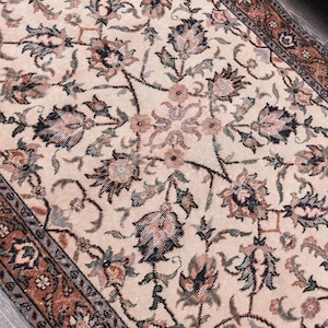 4x7 TURKISH VINTAGE RUG,4x7 Oushak Rug,4x7 Area Rug,4x7 Rug,4x7 Turkish Rug,Turkey Rug,4x7 Vintage Rug,Handmade Rug,Wool Rug,Rug 4x7