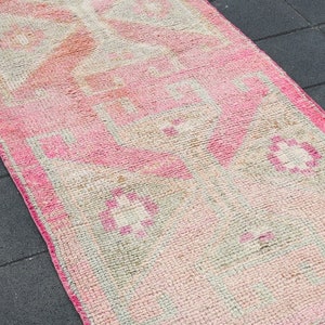 3x10 TURKISH RUNNER RUG,3x10 Runner Rug,3x10 Rug,Handmade Wool Rug,Runner Rug,Turkish Runner, Vintage Runner, 3x10 Wool Rug, 19903