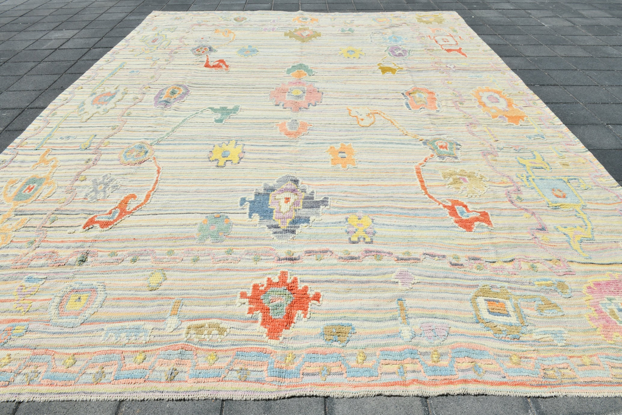 10x14 Vintage Turkish Turkish Tribal Rug, Wool Area Rug - Hand