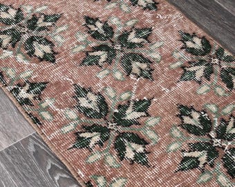 2x4 TURKISH VINTAGE RUG,2x4 Vintage Rug,2x4 Rug,Handmade Wool Rug,2x4 Turkish Rug,Vintage Wool Rug, Unique Rug, 2x4 Doormat Rug, 2 x 4
