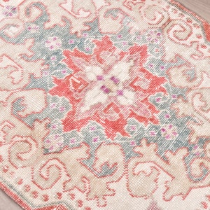 3x6 TURKISH VINTAGE RUG 3x6 Vintage Rug 3x6 Rug 3x6 Oushak Handmade Wool Rug,Unique Rug,Wool Area Rug,Turkey Rug,Bathroom Rug,240145