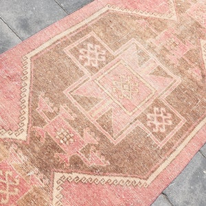 3x14 TURKISH VINTAGE RUG 3x14 Runner Rug 3x14 Rug Oushak Handmade Wool Rug 3x14 Turkish Rug Vintage Wool Rug Unique Rug runner rug,3x14,5653