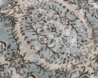 4x7 VINTAGE TURKISH RUG,4x7 Vintage Rug,4x7 Rug,Handmade Wool Rug,4x7 Wool Rug,Muted Rug, 4x7 Turkish Rug, 4x7 Area Rug, Distressed Rug