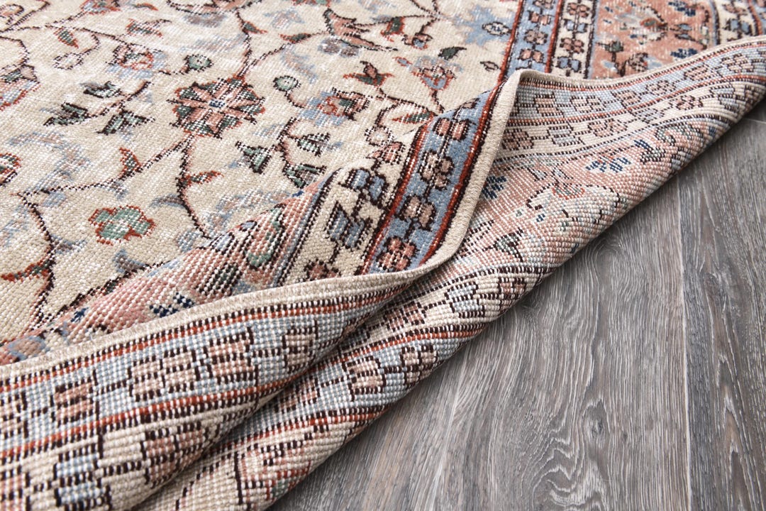Handmade Wool Turkish Rug 7x10, Vintage Anatolian Area Rug - Hand ...