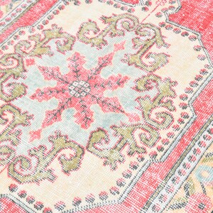 4x7 TURKISH VINTAGE RUG,4x7 Oushak Rug,4x7 Area Rug,4x7 Rug,4x7 Turkish Rug,Turkey Rug,4x7 Vintage Rug,Handmade Rug,Wool Rug,Rug 4x7,23024