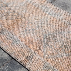 2x11 TURKISH VINTAGE RUG,2x11 Rug,2x11 Vintage Rug,Handmade Wool Rug,2x11 Turkish Area Rug,Vintage Wool Rug,3x11 Runner Rug,muted rug,3876