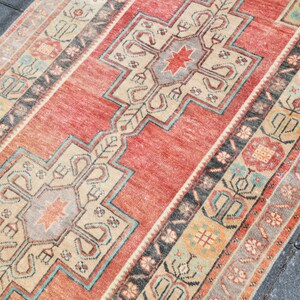 4x7 Vintage Rug 4x7 Rug 4x7 Turkish Vintage Oushak Rug 4x7 Turkish Rug Oushak Rug Handmade Rug Bohemian Rug 4x7 Turkish Vintage Rug 22851