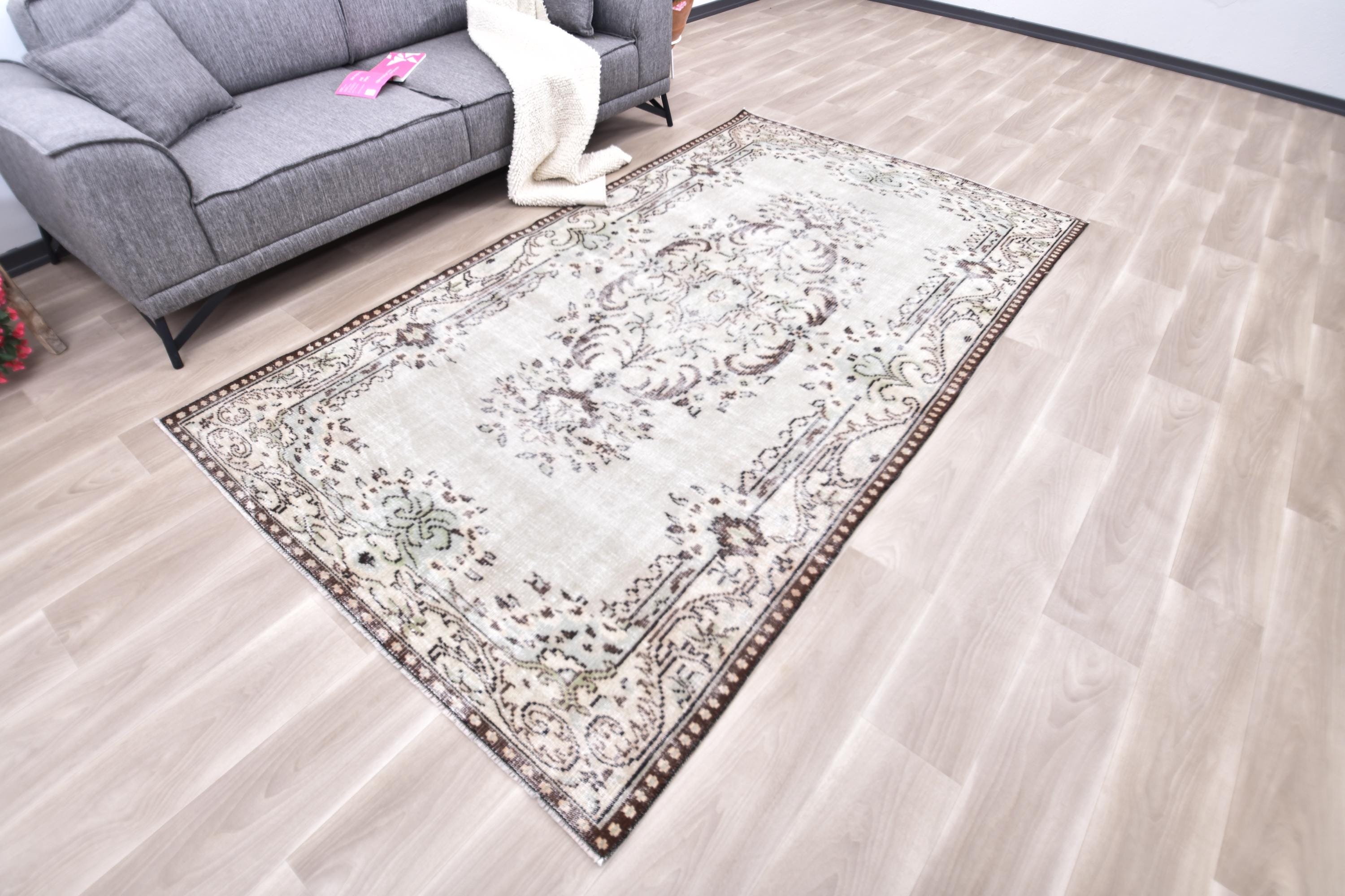 5x9 トルコ製ヴィンテージウールラグ、5x9 トルコ製ラグ、5x9 ラグ