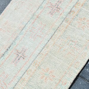 2x11 VINTAGE RUNNER RUG 2x11 Runner Rug 2x11 Rug Oushak Handmade Wool Rug Wool Runner Rug Vintage Runner,Turkish Rug,Vintage Rug,Rug,23914