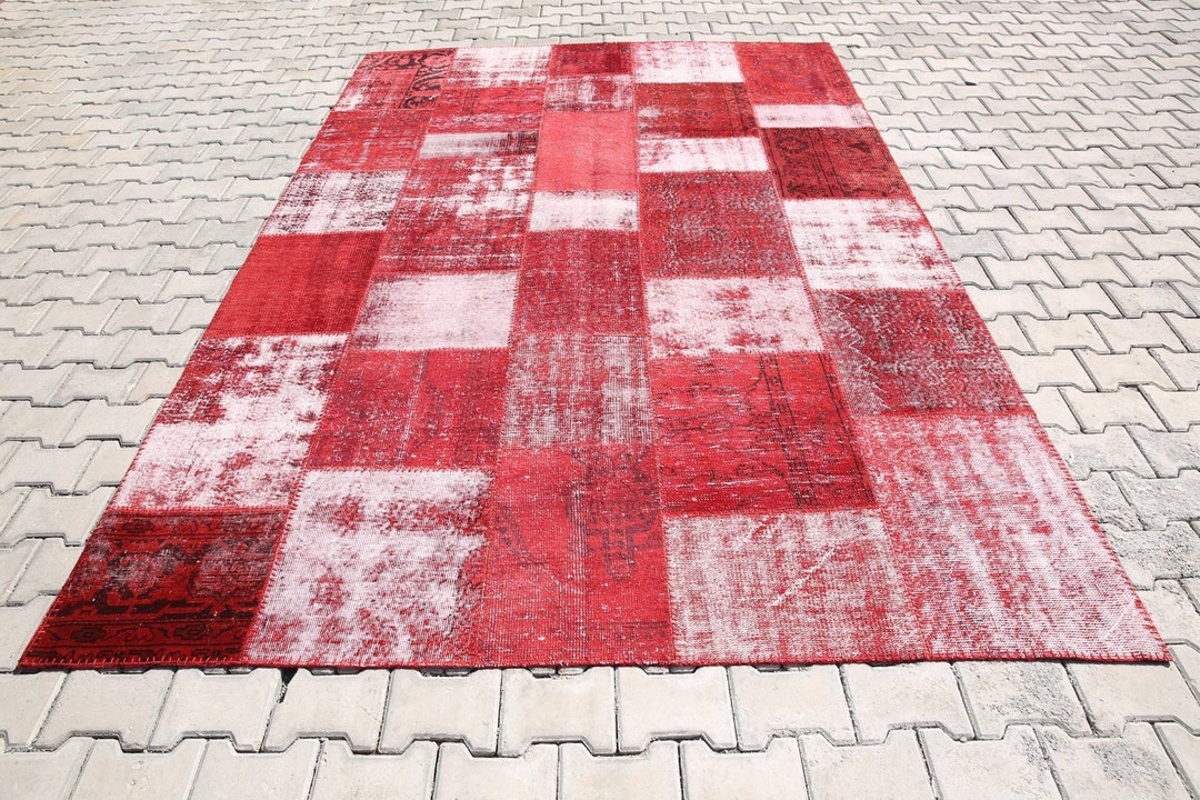 Oversize Rug,7x10 Rug,7x10 Faded Turkish Vintage Rug,7x10 Area Rug,turkish Rug,handmade Oushak
