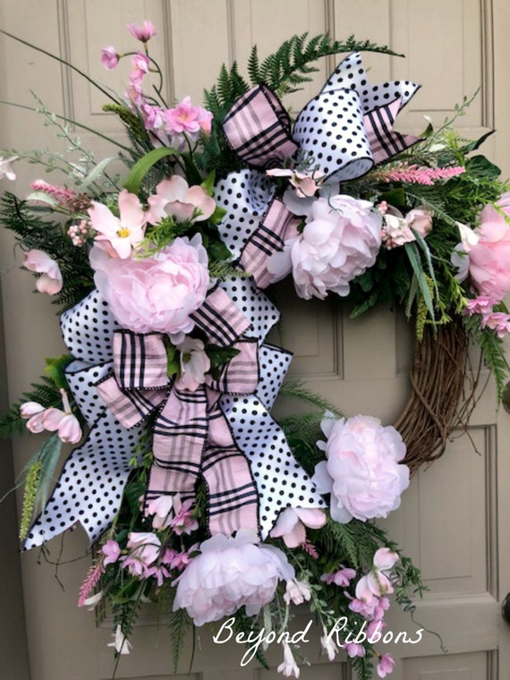 Welcome Wreath Spring Wreath for Front Door Summer Wreath Pastel Color Deco Mesh Wreath Deco Mesh Wreath Everyday Wreath