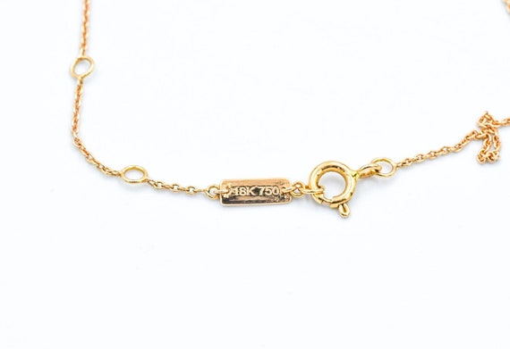 18k Diamond Geometric Triangle Pendant Necklace - image 5