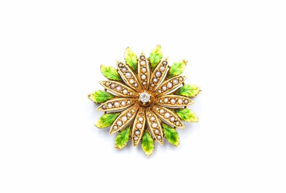 Spilla Stile Art Déco Stella Dorata Con Cristallo E Smalto – Regalo Elegante