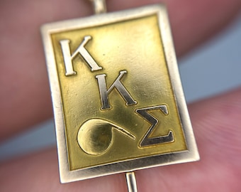 1951 M.I.T. KKE Fraternity Pendant Charm 10k Yellow Gold