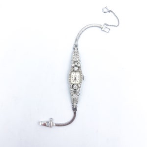 Vintage Ladies Hamilton Deco Platinum 14k ~2.00 CTW Diamond Watch