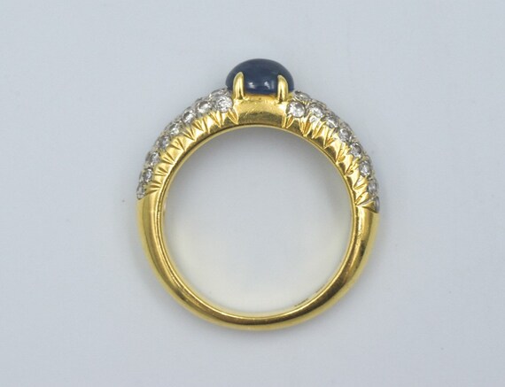 18k Sapphire Diamond Band - image 4