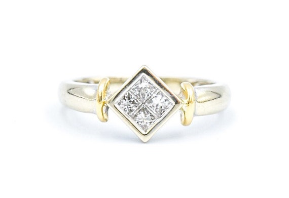 14k Princess Cut Diamond Ring - image 1