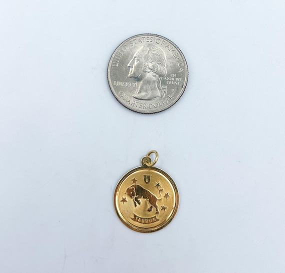Taurus Astrological Sign 14k Pendant Charm
