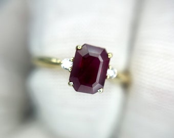 14k Ruby Diamond Ring