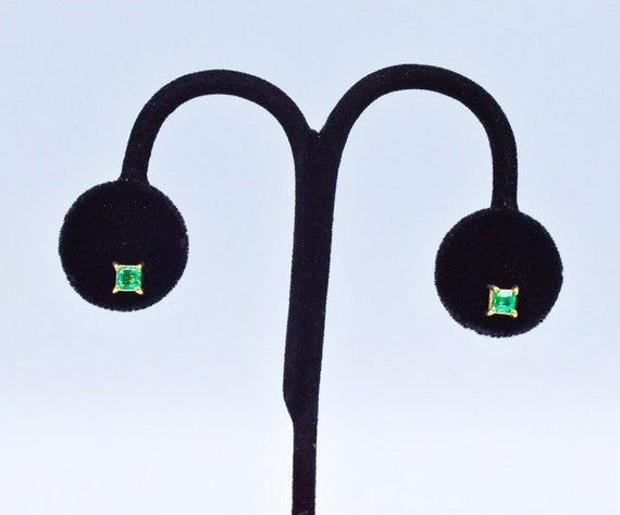 14k Emerald Stud Earrings