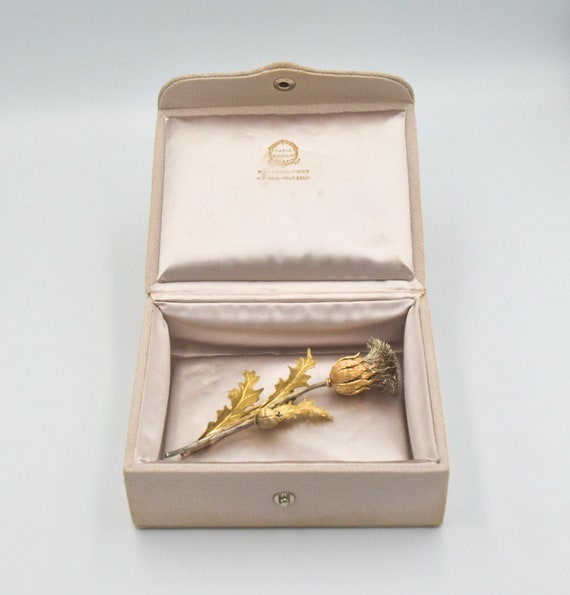 Rare Buccellati Mid-Century Thistle Flower Brooch 