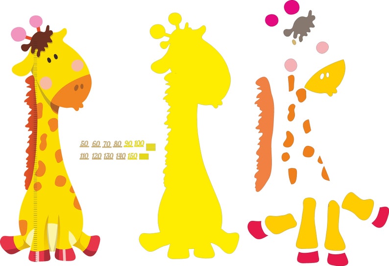 Download 3D GIRAFFE Height Wall Chart Full set of plans files in ...