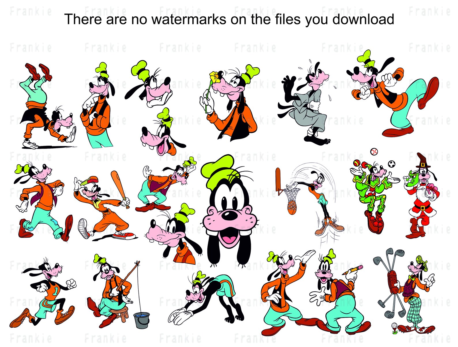 Goofy Vector Pack 01 SVG Stencil Instant download 6 file | Etsy