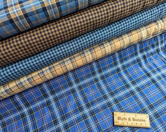 Yarn Dyed Woven Cotton Classic Plaids by Marcus Fabrics Cotton Tartan Style Fabric Outland Tartans Gingham Different Colours Homespun