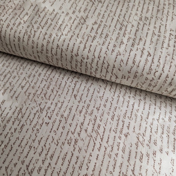 Riley Blake "Jane Austen at Home" Correspondence Jane Austen Letter Writing Fabric 44" wide