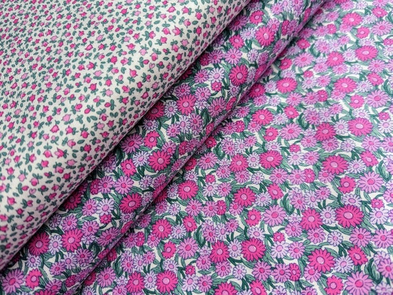 Liberty of London Fabrics Heirloom 1 Collection Marguerite Meadow Little Buds Lasenby Quilting Weight Cotton Floral Fabric