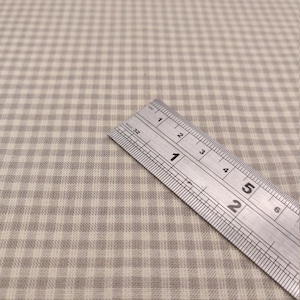 Stof Nordsø Woven Beige/Ecru Micro Gingham Scandinavian Style Fabric, 65&quot; wide, Oeko-Tex® Standard 100