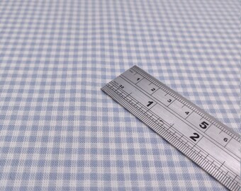 Stof Nordsø Woven Light Blue Gingham Scandinavian Style Cotton Fabric, 65" wide, Oeko-Tex® Standard 100, Nordso