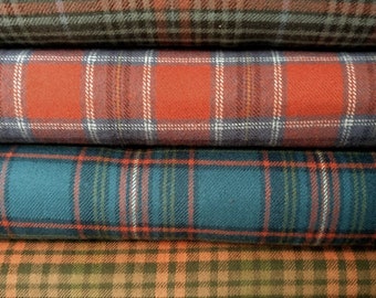 Highland Flannel Primo Plaid Marcus Fabrics, Outlander Inspired, Different Colours, Fabulous Quality, 44" Wide, Quarter Metre