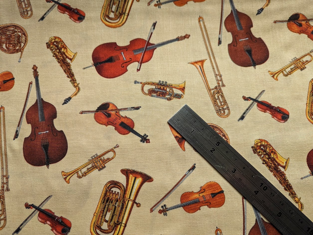 Musical Jazz Instruments on White Black Gold Musical Notes on Black ...