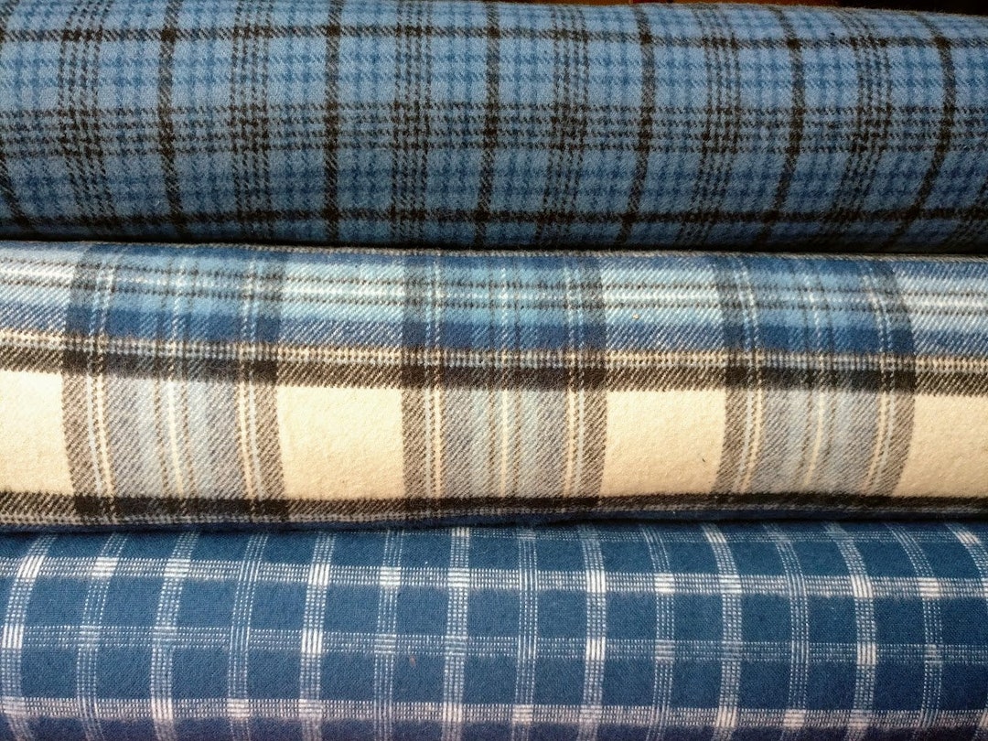 Cotton Flannel Primo Plaid Marcus Fabrics, Indigos, Different Colours,  Fabulous Quality, 44 Wide, Quarter Metre -  Canada