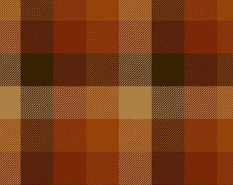 Marcus Fabrics "Spice Mix" Collection Primo Plaid Flannel, 250gsm Heavy Yarn Dyed Flannel Brushed Cotton Fabric, 43-44" Wide Pumpkin