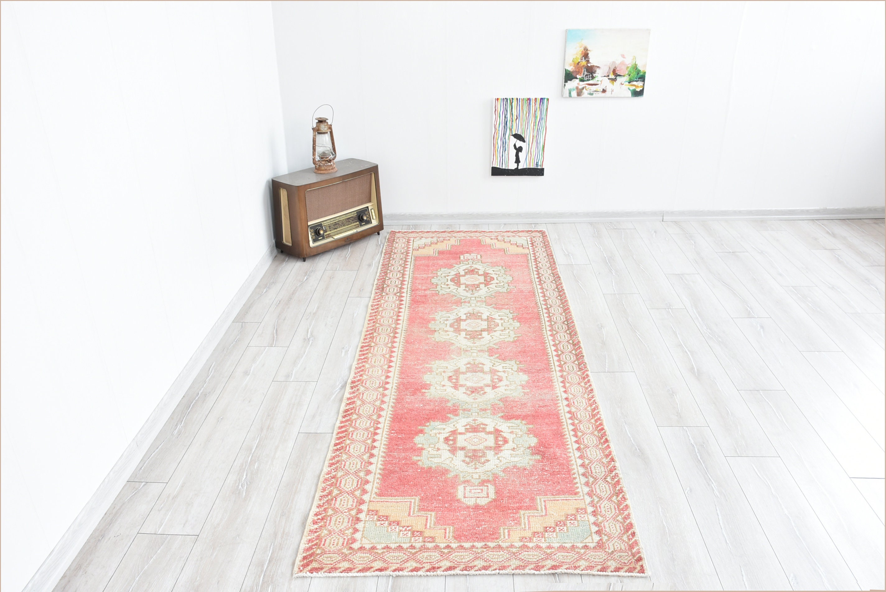 Pink Runner Rugpastel Pink Kitchen Runner Rugcorridor Runner Etsy UK