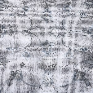 Overdyed Oushak Runner Rug, Grey Wool Hallway Rug (8.2 x 2.9 feet) image 7