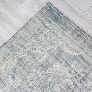5.6 X 8.8 Feet Vintage Distressed Light Blue Area Rug,turkish Pastel ...