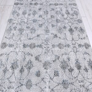 Turkish Runner rug,Runner rug Grey,Overdyed Runner Rug,Oushak runner rug,Hallway runner rug,Kitchen rug,Anatolian rugs,