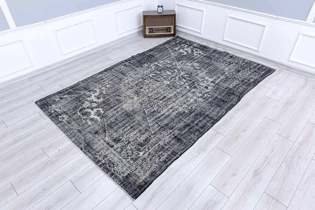 Black White Area Rug for Living Room Rugs Bedroom Kitchen Chic Black ...
