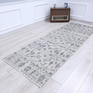 Runner rug Grey,Overdyed Runner Rug,Oushak runner rug,Hallway runner rug,Kitchen rug,Anatolian rugs